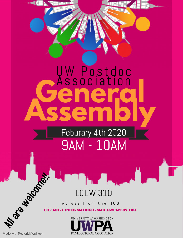 UW postdoc association General Assembly