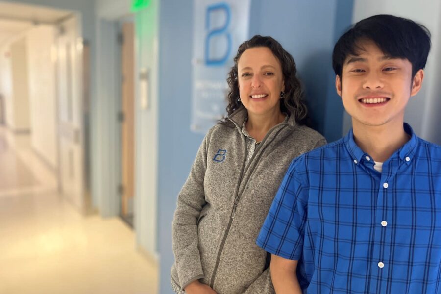 Ivan Woo (right) and Dr. Lea Starita