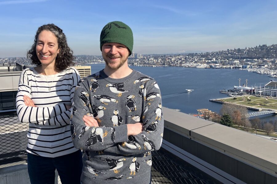 Florence Abadie (left) and Will Hannon