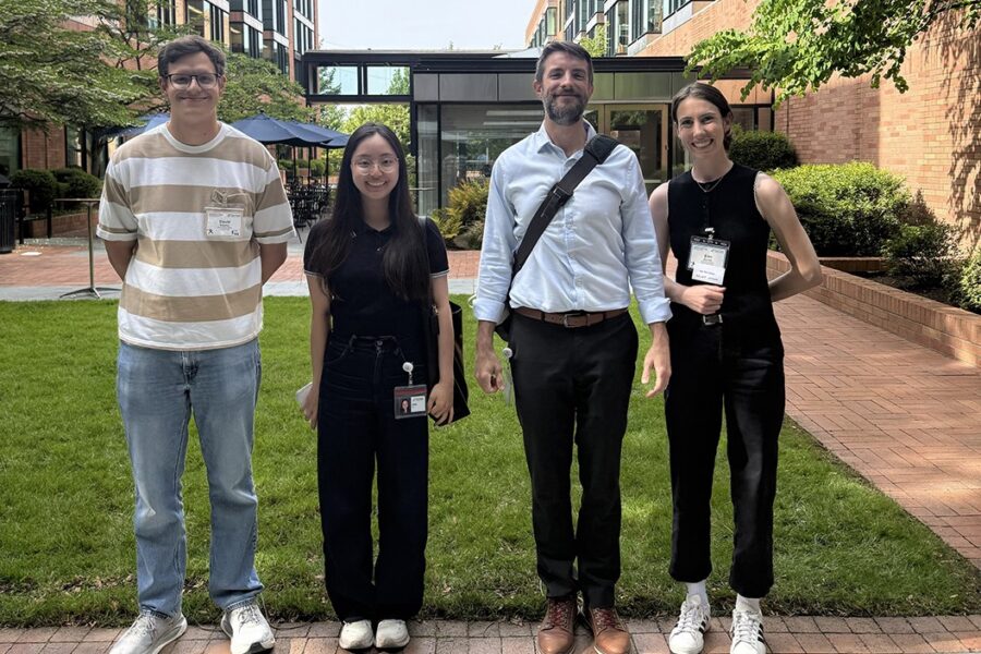 (right to left) Erin Barnett, David Glass, Betty Yu, and David Sokolov