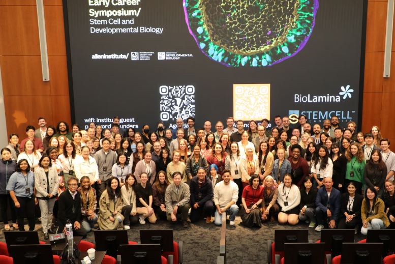 Attendees gather at the Allen Institute for the first-ever Stem Cell & Developmental Biology Early Career Symposium
